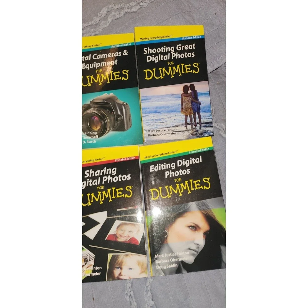 Lot 4 Books Digital SLR Cameras Photography Dummies Sharing Equi Shooting Editin
